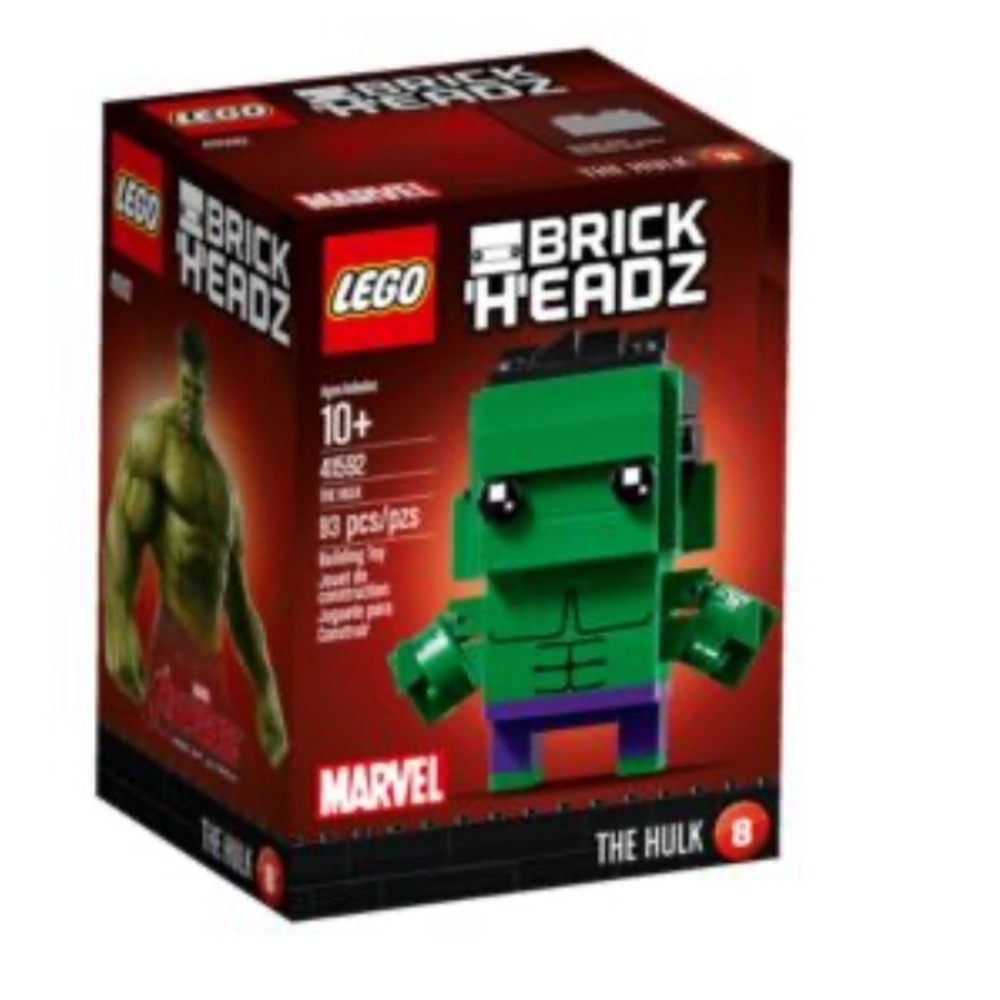 Lego brick headz the hulk set 41592 new in sealed box 93 pieces retired & rare!